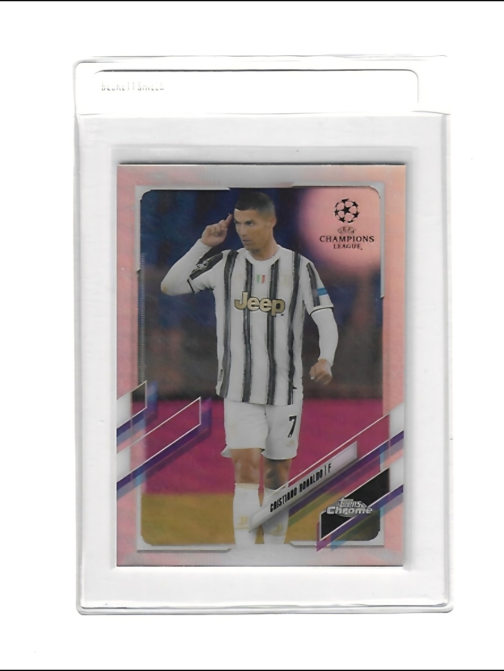 Cristiano Ronaldo 2021 Topps Chrome Refractor Champions League Soccer Card